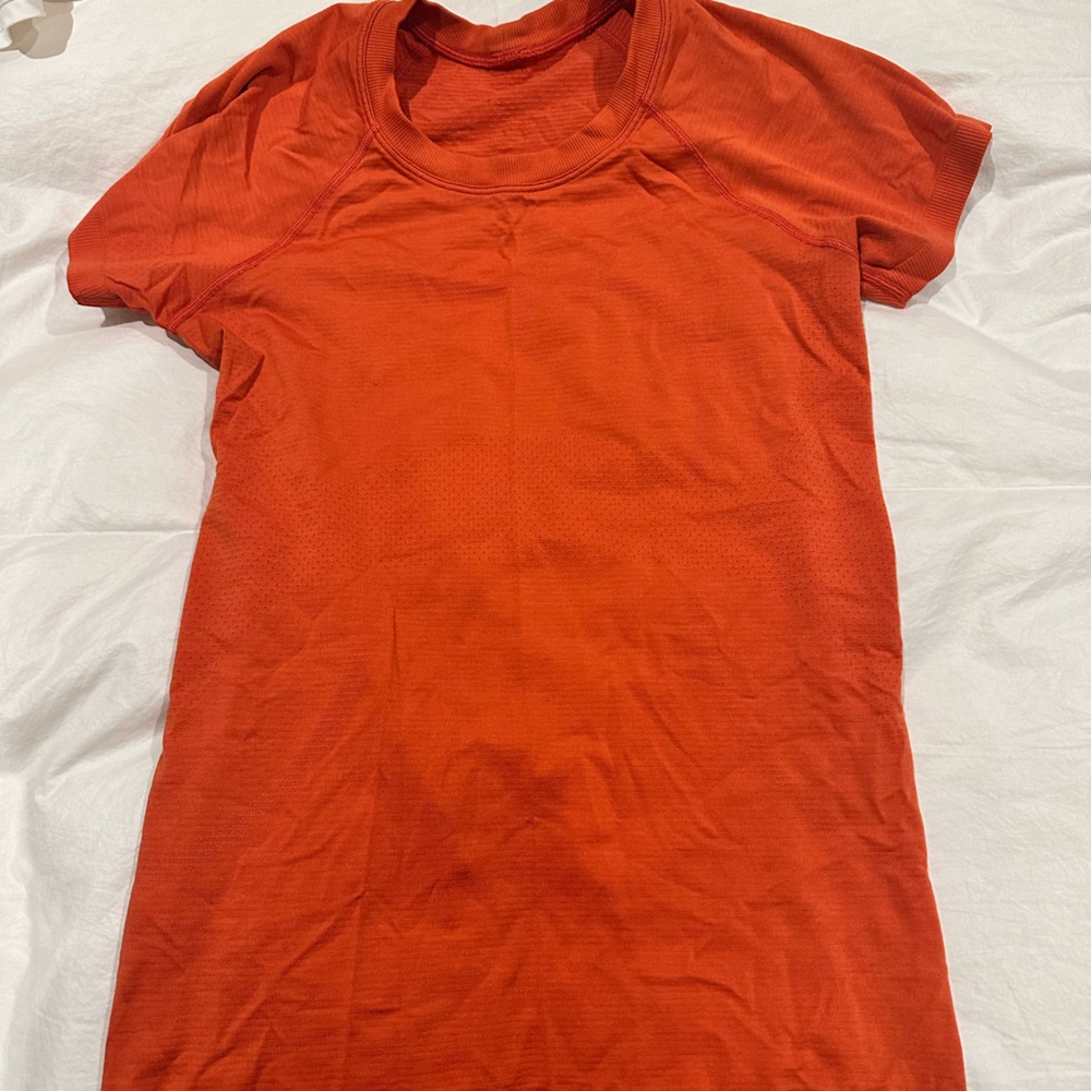 orange swiftly tech size 6 lululemon